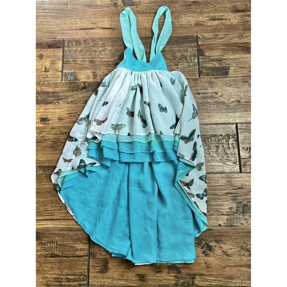 NWT Pleiades Teal Botanical Butterflies Dress - Picture 4 of 15